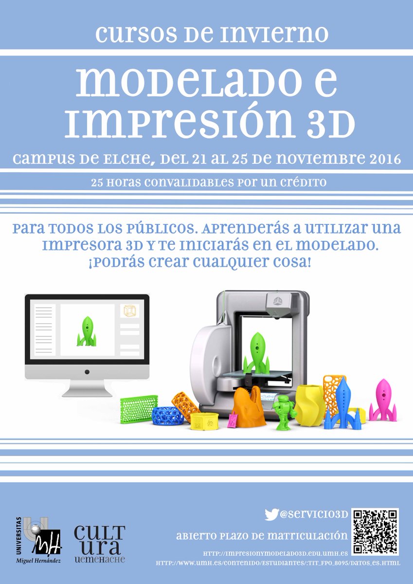 Servicio3D's tweet photo. Con la impresión 3D puedes reducir costes en tu empresa. ¿Quieres saber como? En nuestro curso te enseñamos las claves. https://t.co/xgoZYsSB7X