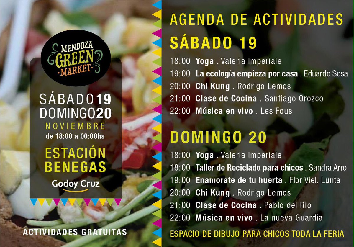 Andá mirando la hermosa agenda que tenemos para vos este fin de semana!