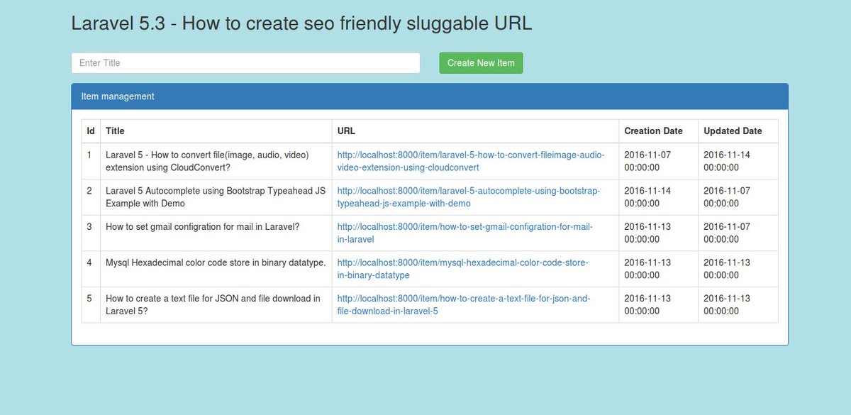 laravelfeed's tweet image. Laravel 5.3 - How to create SEO friendly sluggable URL laravelfeed.com/blog/how-to-cr… #Laravel #laravel53 #php #seo #tutorial #url