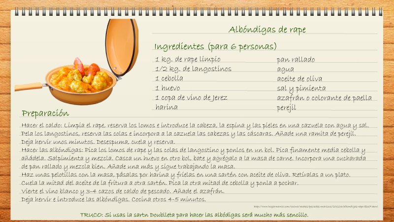 EHSTV's tweet photo. Nuestra receta de esta semana está riquísima: albóndigas de rape y con Doubletta se hacen en un pis pas https://t.co/KlwYRJLQjG #FelizMartes https://t.co/rvPllcQ4aA