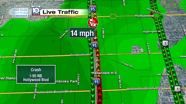 Crash on I-95 NB at Hollywood Blvd #traffic https://t.co/vuvZUB6orQ