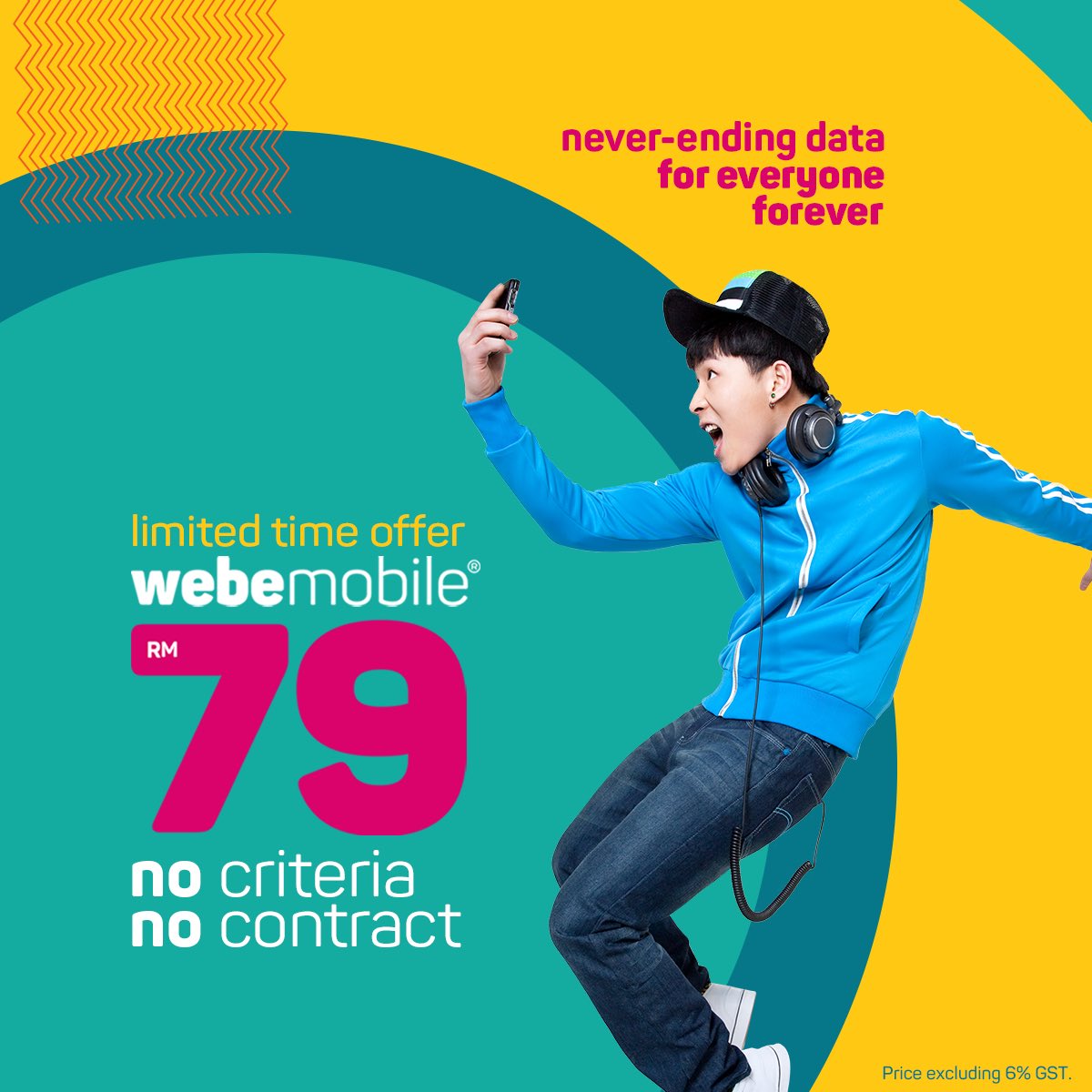 khl_141319's tweet photo. #webemobile limited time offer! Everyone can get #webenow at RM79. No criteria,no contract for never-ending data https://t.co/mdlhhy8pOE ๐ https://t.co/ZdF7jkF4Gt