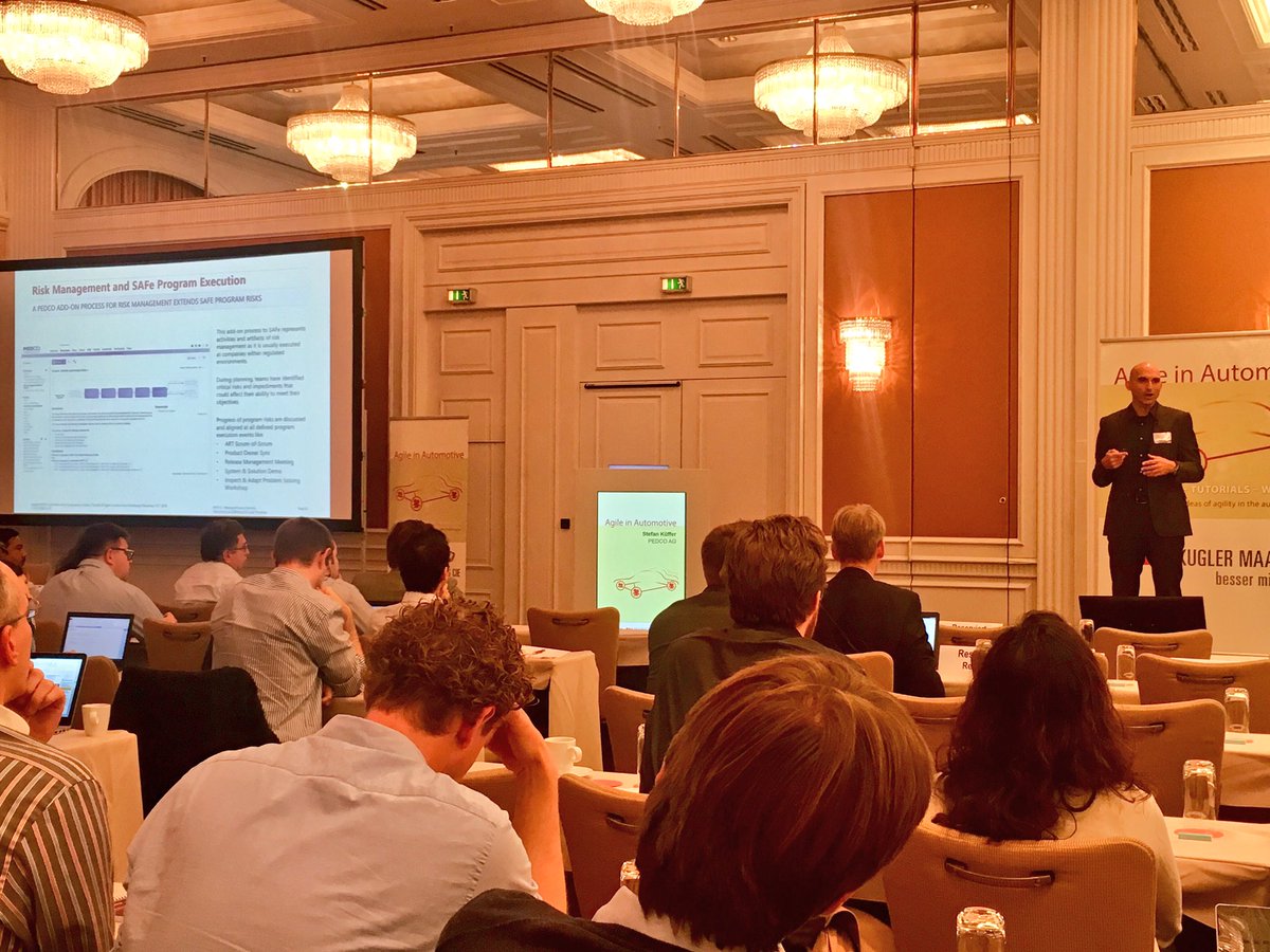 michael_p_stump's tweet image. &quot;Risk Management is integrated in Agile &amp;amp; SAFe&quot; Stefan Kueffer #AgileAuto #AgileAutomotive #leadership #management #risk #SAFe
