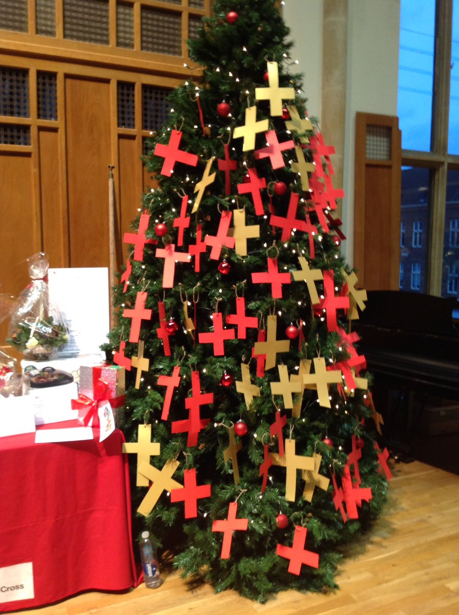 Mia &amp; Izzy from <a href="/BedfordGirlsSch/">Bedford Girls' School</a> will be fundraising at #RedCross Fair, Bedford School, 19th Nov - help them fill the tree with 200 crosses