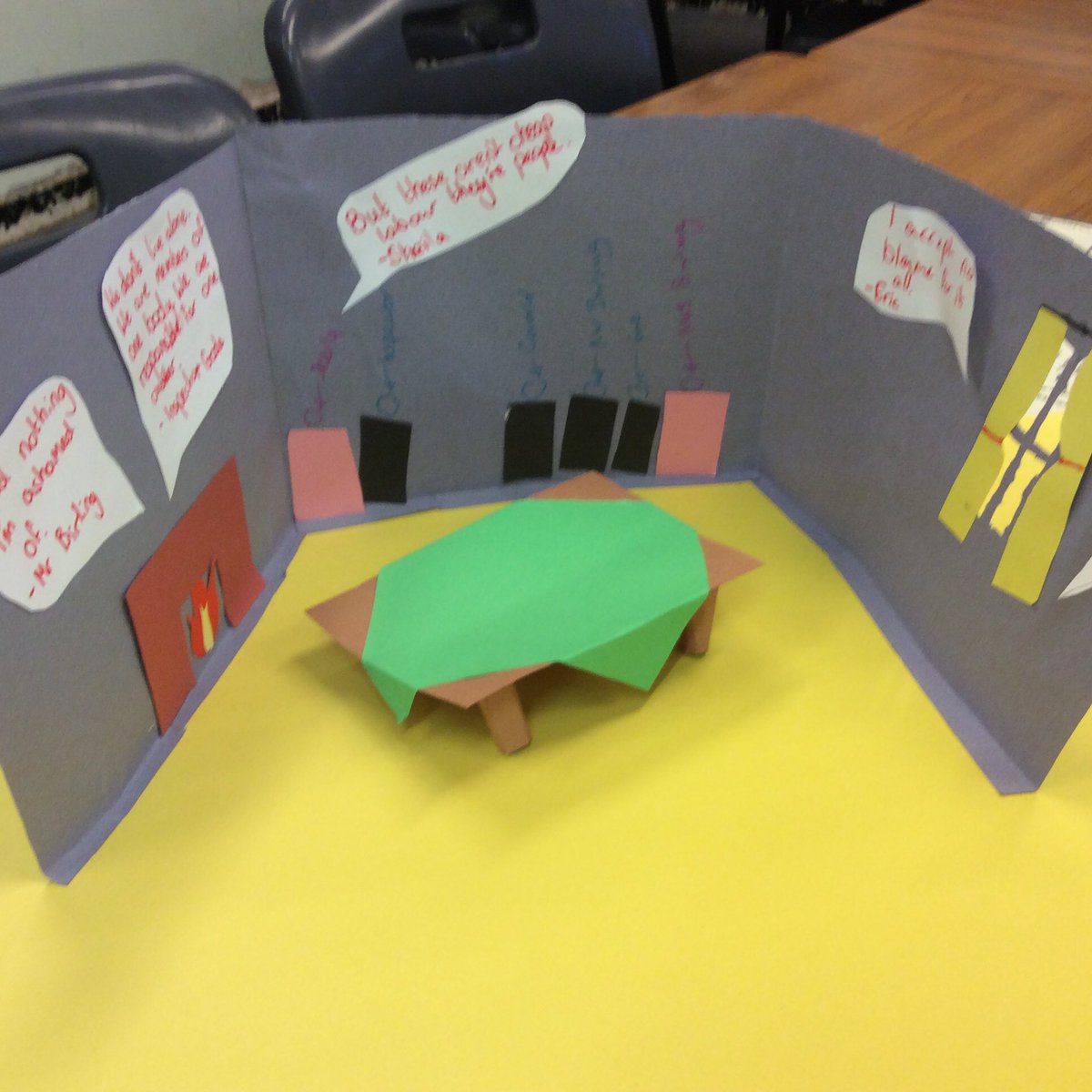 GSHS_English's tweet image. Excellent visual representations of Act 1 'An Inspector Calls' by 9g1