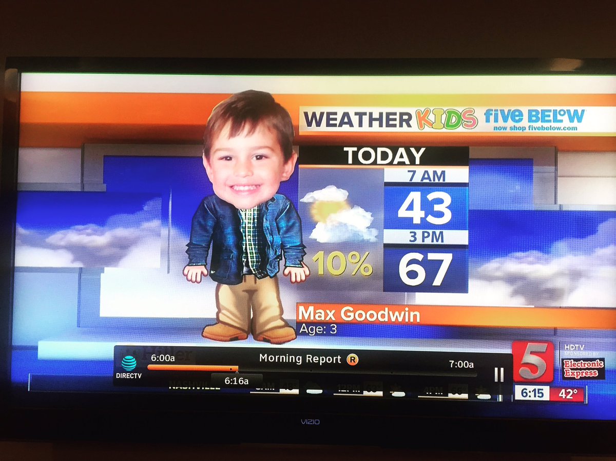 CoachKGoodwin's tweet photo. @NC5 had a weather helper this morning!! @Coach_Goodwin 
"That's our boy!" 😍🙋🏻 https://t.co/mM2jFFePTu