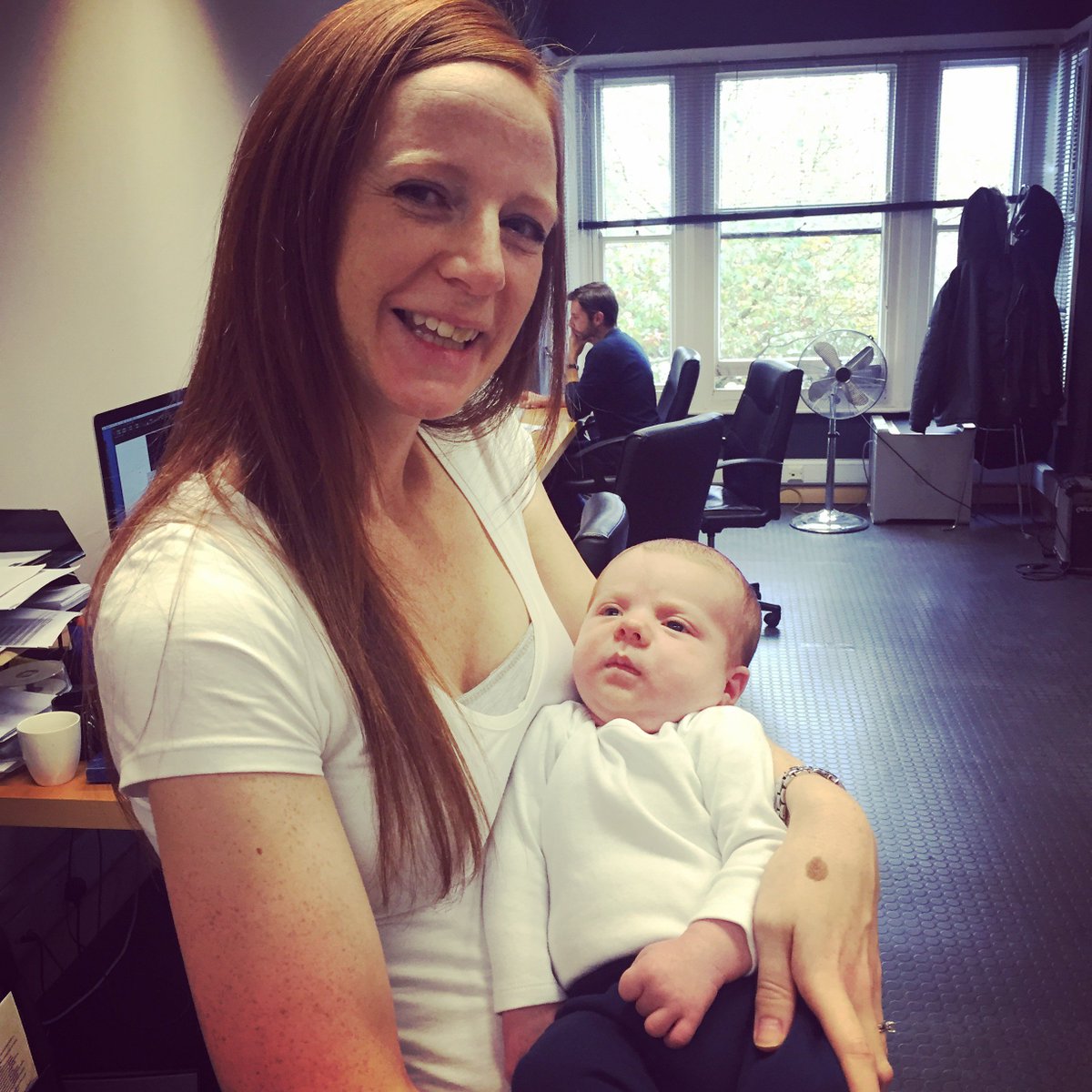 oneagencyco's tweet photo. Our production director Lou brought someone in for their first studio visit today...watch out senior art directors! #marketerinthemaking https://t.co/Mh2WdsBqF9