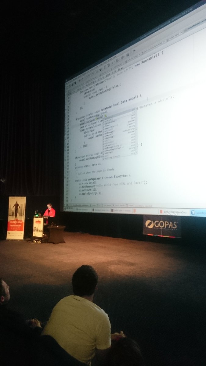 novoj's tweet image. @JaroslavTulach is one of a few people who can demonstrate things he made in thing he made :-) #JavaDaysCZ