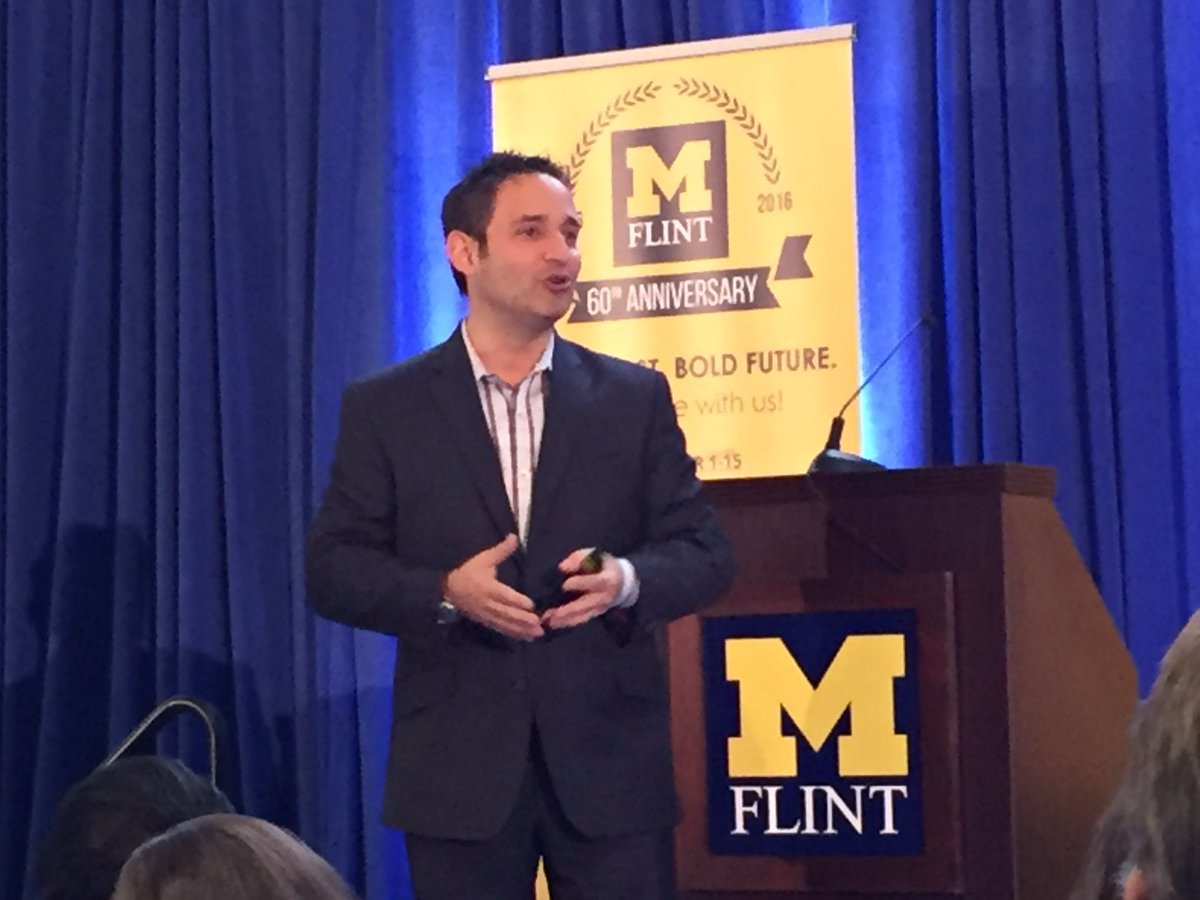 __SOTR__'s tweet photo. This Week: @joshlinkner on stage for #cif2016 @UMFlint (photo cred. @tessbarker) https://t.co/eoyPNdKkA7