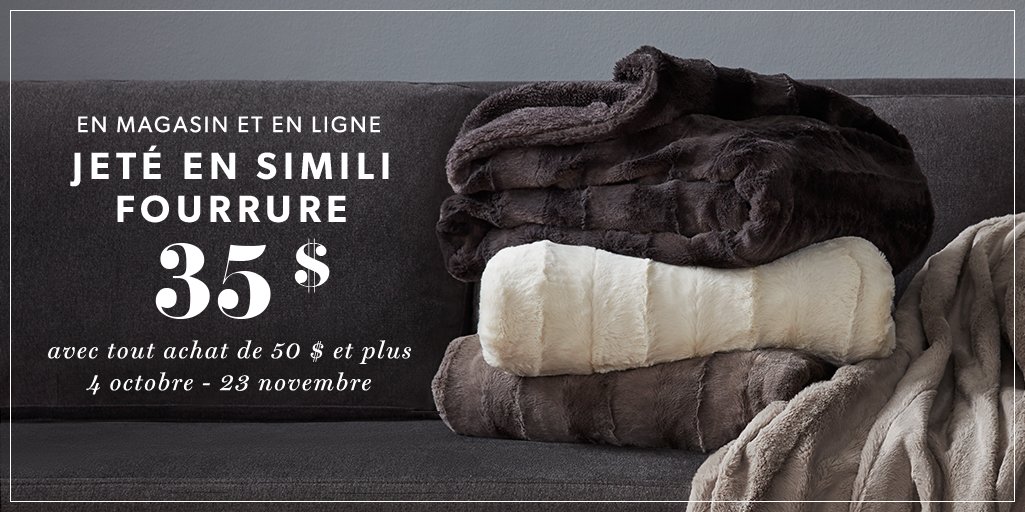 chapterspointec's tweet photo. En magasin et en ligne. Jete en simili fourruie 35 $ avec tout achat de 50 $ et plus. 4 octobre - 23 novembre
https://t.co/5gsVMALcEo https://t.co/kiCOUogOHV