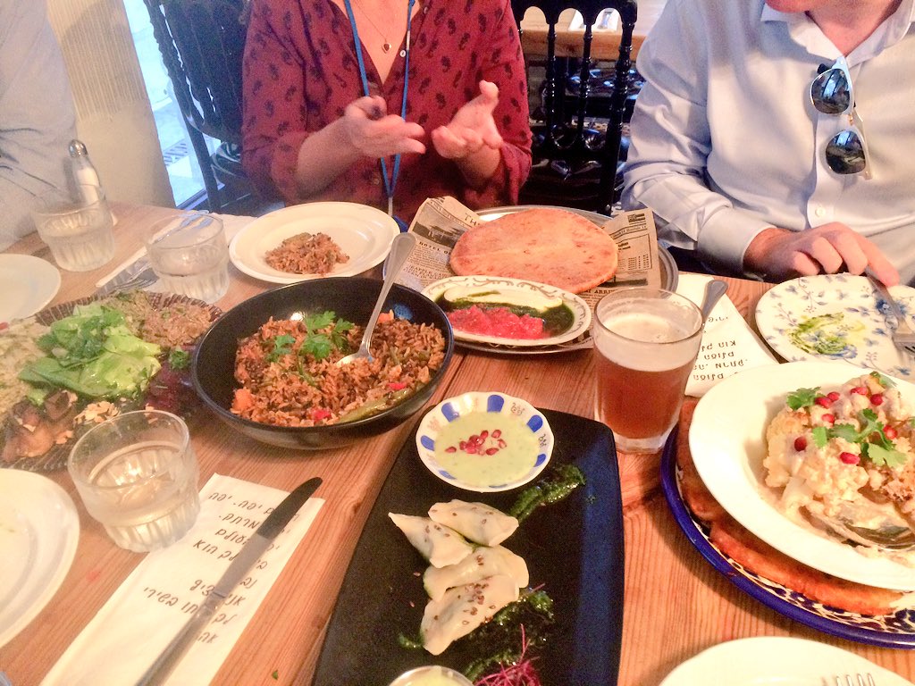 clare1208's tweet photo. Amazing spread for lunch today in #TelAviv #Entrepreneurs #GoDoTelAviv https://t.co/pa1KKoMPcA