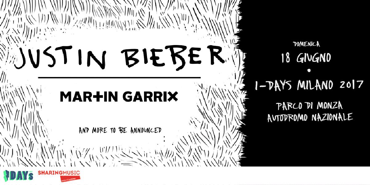 TicketOneIT's tweet photo. Justin Bieber + Martin Garrix  live in Italia il 18 giugno sul palco degli #idays17! https://t.co/4XEGvfsWeA In vendita alle 10 del 17/11! https://t.co/CLJUmpvyx6