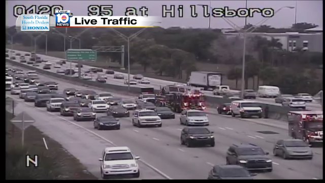 Crash on I-95 SB at Hillsboro Blvd #traffic https://t.co/8rMQbYHXMn