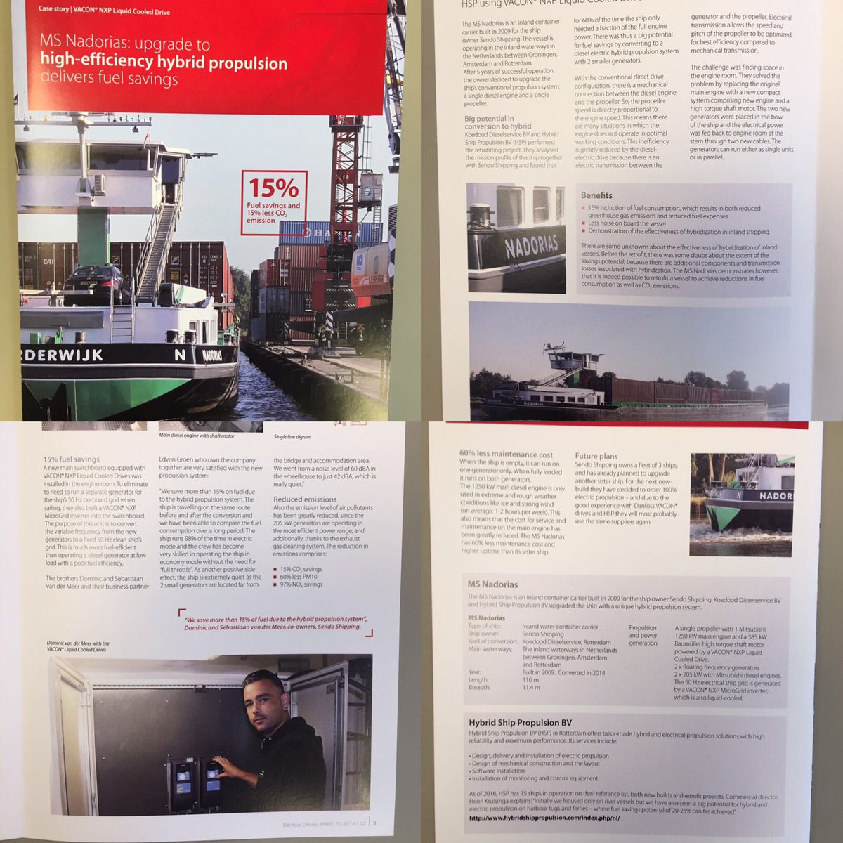 HPropuls's tweet photo. Nieuwe #brochure van @VaconGroup met onze eerste #hybride #refit ms #nadorias @Koedood https://t.co/tZzQhfeS5K