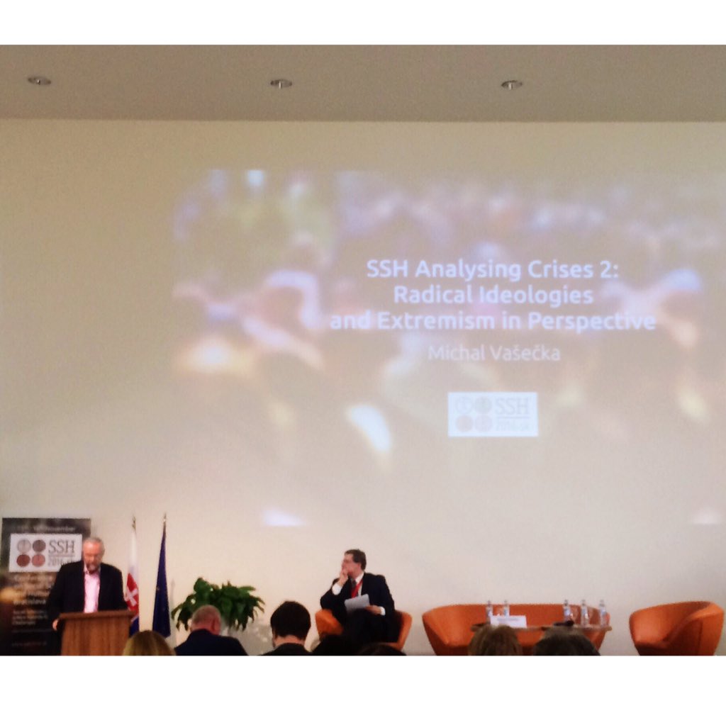 KelemenBarbara's tweet photo. Extremism in times of late modernity by M.Vasecka #ssh2016 in #bratislava #EUpresidency2016 https://t.co/SlIaXN37qA