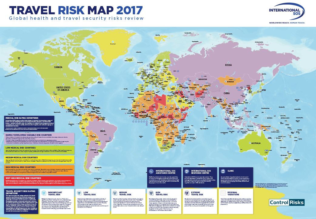 international sos  twitter travel risk map