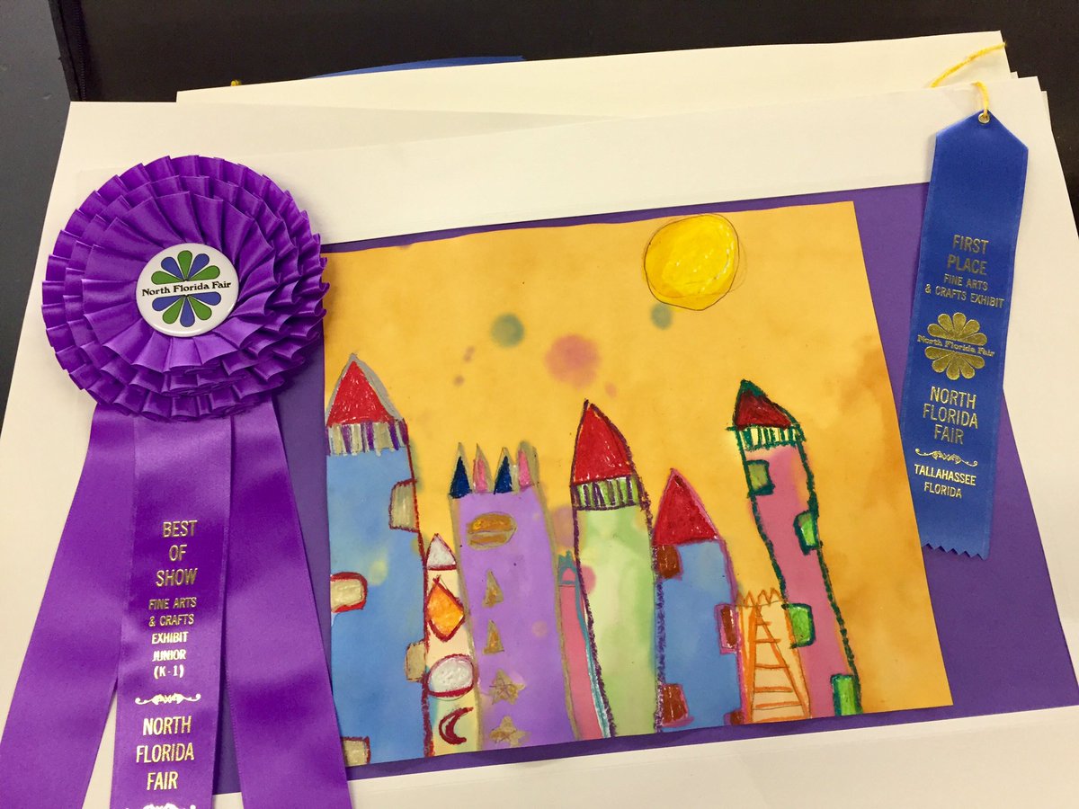 MaclayFineArts's tweet photo. 1st Best In Show Ribbon goes to Lower School, Cathy Hicks' student! Art Awards for the North Florida Fair. (Daniel, Hicks, Dressel &amp; Maurey) https://t.co/omfmJvLZ1H