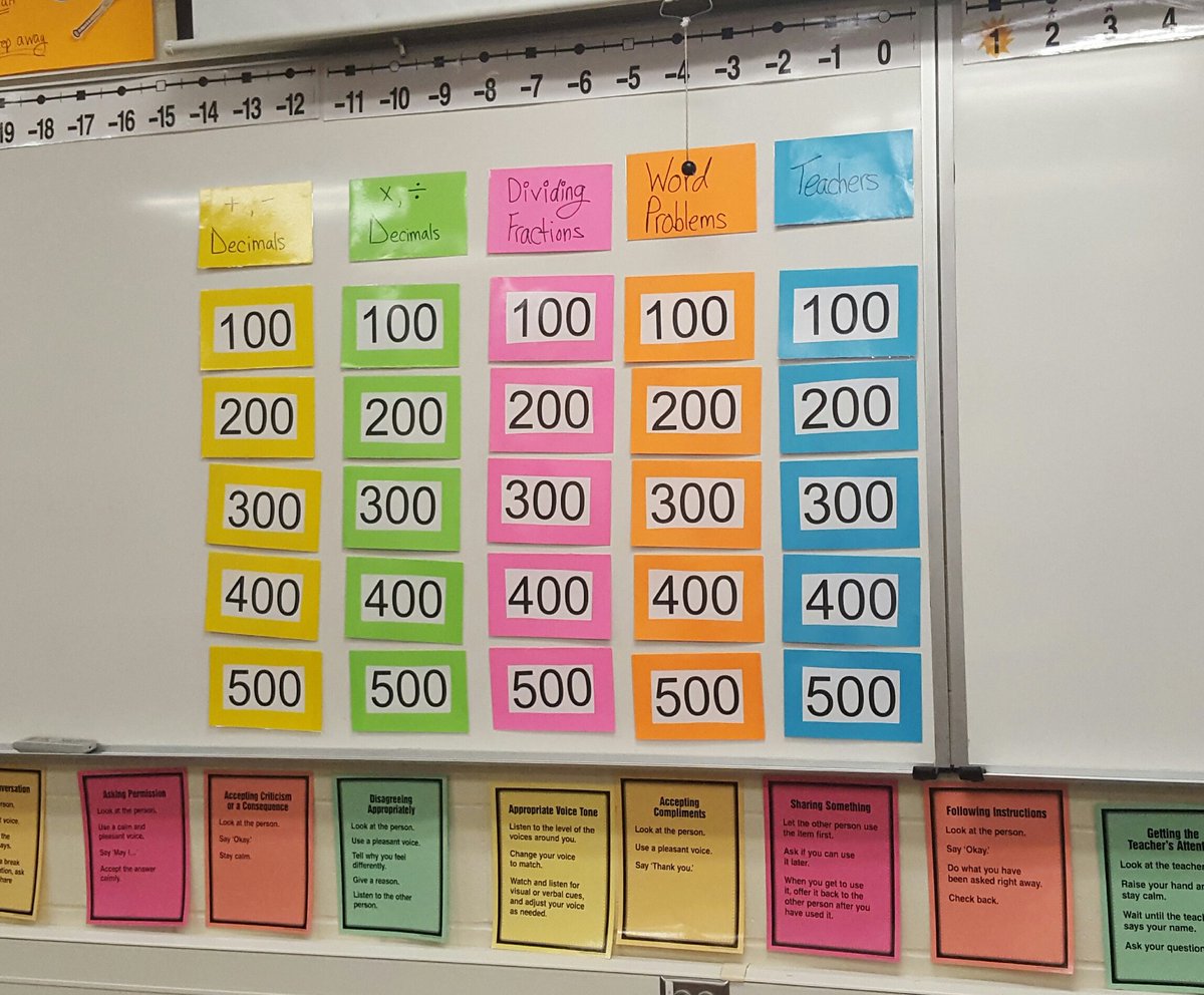 msmath_petersen's tweet photo. Playing Jeopardy in math today #mathgames #wmscougars https://t.co/QeBxB5eJdI