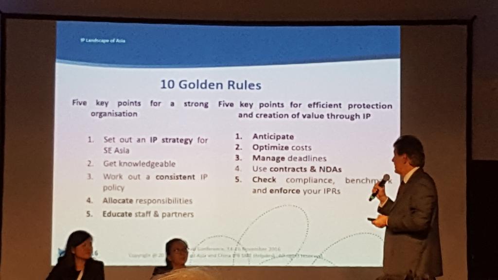 josip_borak's tweet photo. #EEN16. 10 golden rules for IP protection in SE Asia. https://t.co/PR6iJ1i0Wj