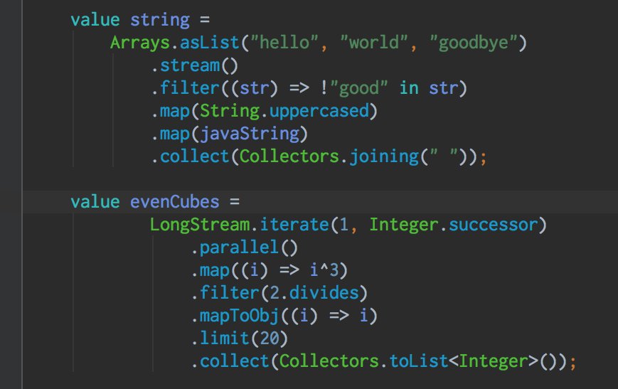 1ovthafew's tweet image. Using the #javastreams API in @ceylonlang 1.3.1 is now completely natural and transparent.
