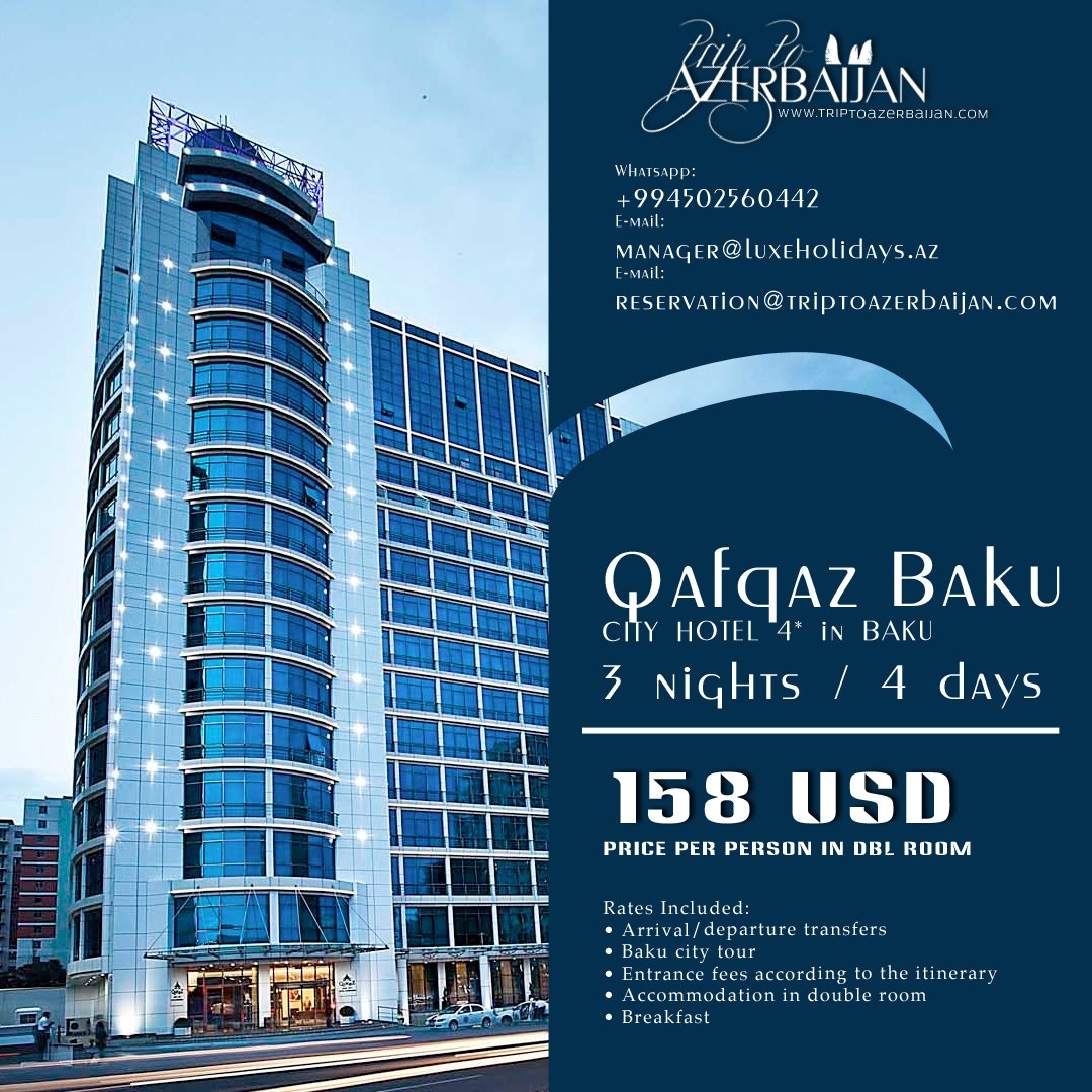 tripazerbaijan's tweet photo. #Baku tour. Duration: 3 nights/ 4 days #Azerbaijan  #travel #manama  #azerbaijantour #tourism #tours #uae #kuwait #qatar #saudiarabia https://t.co/oH9m1Qhf13