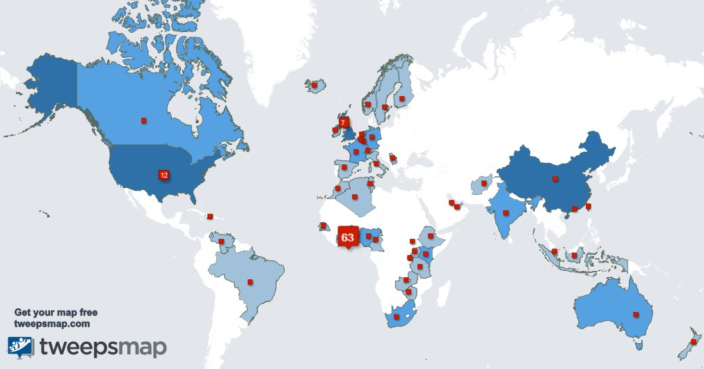 GreenGhanaian's tweet image. My followers are in Ghana(63%), USA(12%)... Get your map too: tweepsmap.com/!GreenGhanaian