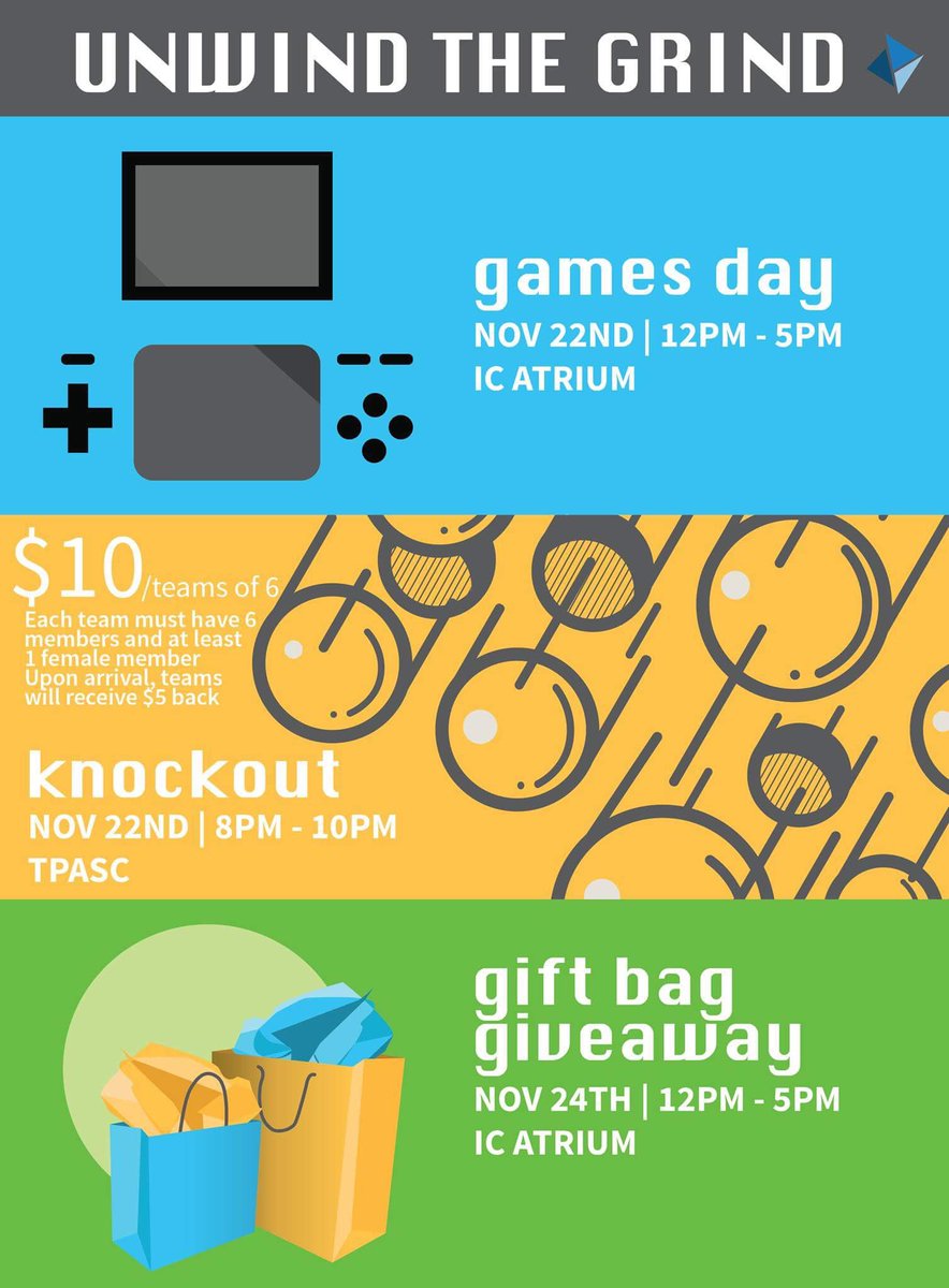 MESAatUTSC's tweet photo. Stressed out about finals? Well DON'T BE! MESA has the right event for YOU. Come out to Unwind The Grind to have fun and win prizes! 🎉🎁 https://t.co/sffQFx7ogr