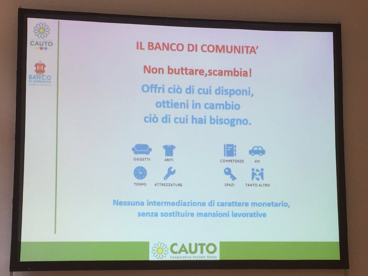 Iris_Network's tweet photo. #welfare territori e piattaforme: ora le pratiche. Il caso di banco di comunità di #coopsoc #CAUTO: non buttare, scambia #sharitaly https://t.co/wh3MXppHq5