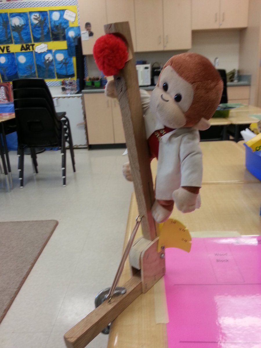 G_the_Curious's tweet photo. It's catapult day today!   Will more force make my pom pom go further?  @Sci_in_School @MandelaPS https://t.co/TQDLB8rycM