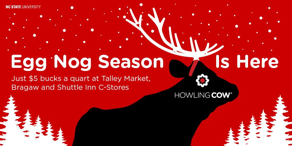 Tis the season for some eggnog, fa-la-la-la-la-la-la-laaaa! Available in Bragaw Hall, Talley Market and Shuttle Inn C-Stores. #Eggnog #Yum