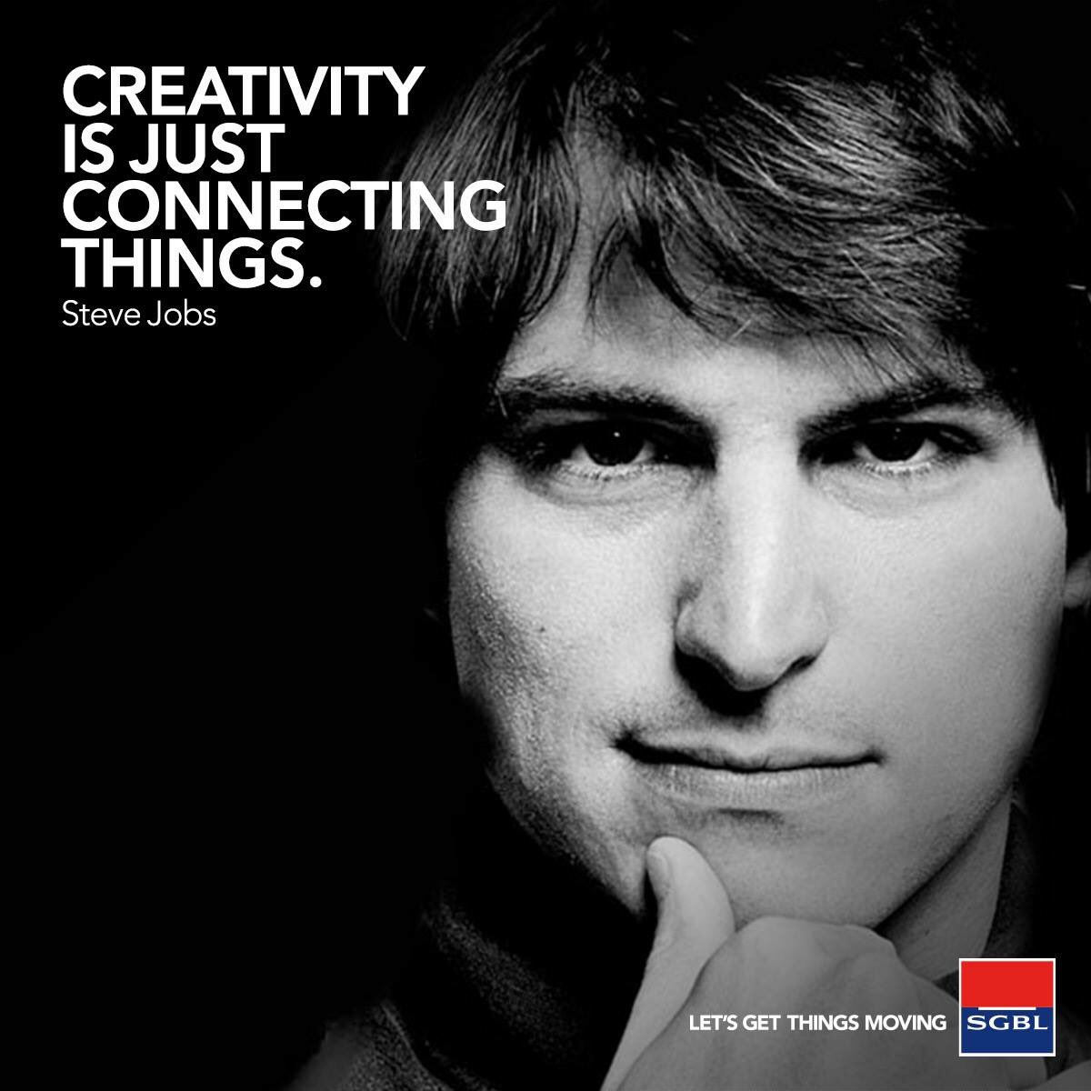 [Quote of the day]
Steve Jobs on creativity.
#SGBL #LetsGetThingsMoving #QuoteOfTheDay #SteveJobs #Creativity