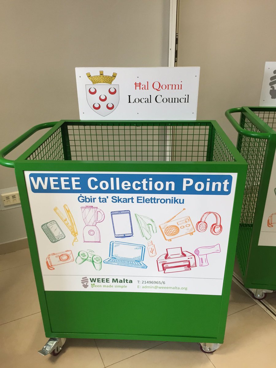 RosianneCutajar's tweet photo. WEEE trolley launch at the QLC. The Environment is 1 of the fundamental sectors which are given priority by our council. #recycling https://t.co/7qfGEXpRWi