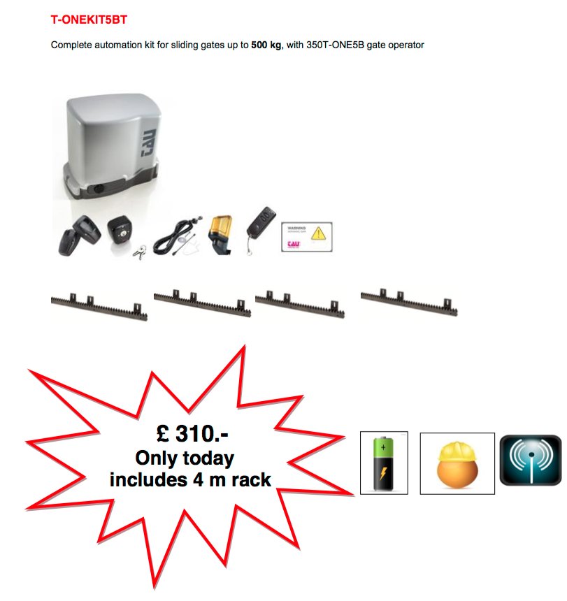 techvisionltd1's tweet image. great price on gate automation