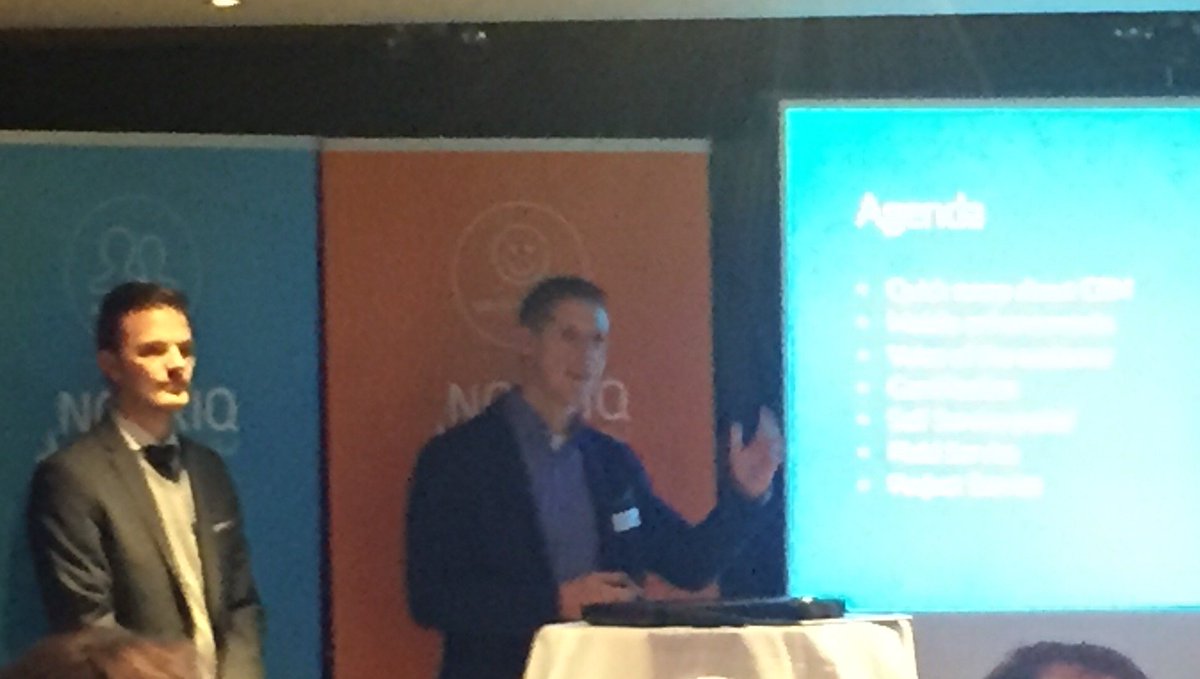 Kristof Kennes and Wouter Madou introducing the Microsoft Dynamics 365 Sales App