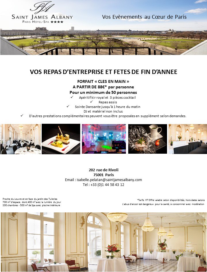 Saint James Albany Xmas Corporate Company Take Advantage Of Our Special Corporate Offer For Lunch In Paris T Co Zkrjds6gtm T Co Y0g1hjks5v