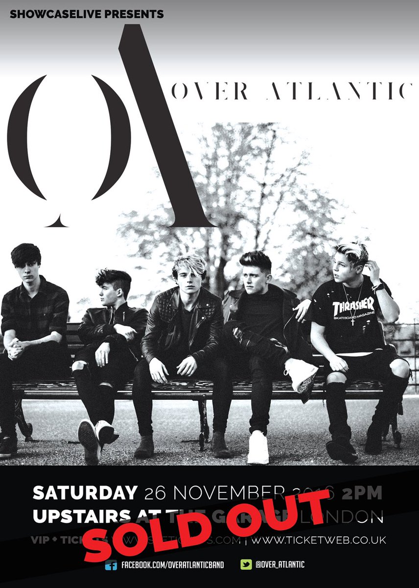 That's it! <a href="/Over_Atlantic/">OVER ATLANTIC</a> at <a href="/TheGarageHQ/">The Garage</a> is now completely #SoldOut