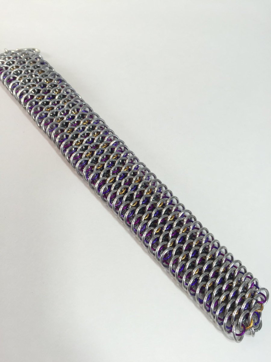randomjewelry's tweet photo. Purple, Orange and Black Dragonscale Cuff Bracelet | Chainmaille… https://t.co/z8NlABSGoa #Handmade #ChainmailleCuff https://t.co/TBi25a5cKo