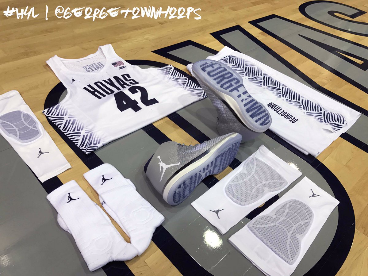 GeorgetownHoops's tweet photo. Game unis?! Icy 🔥. 😱. @Jumpman23 #H4L #WEAREJORDAN https://t.co/HH8dgco8KV