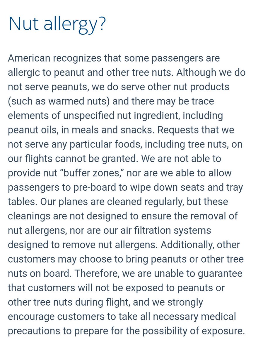 <a href="/AmericanAir/">americanair</a> how will you protect me from nut allergens with this sloppy policy? #allergies #peanutallergy