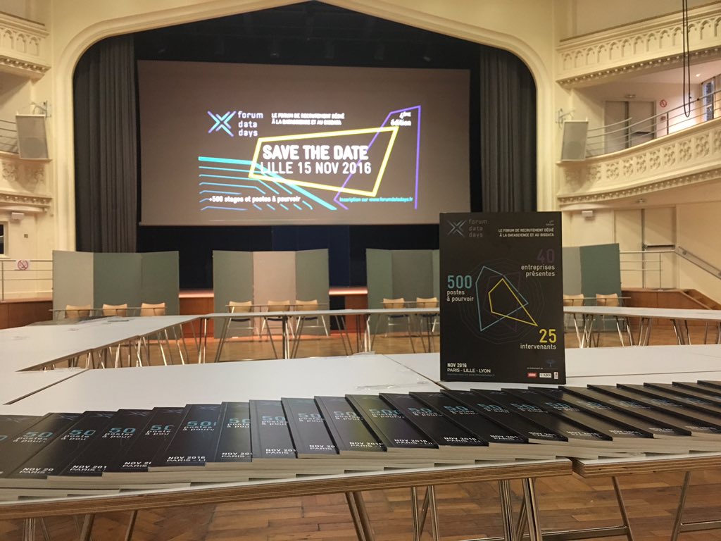 ForumDataDays's tweet image. Derniers préparatifs pour accueillir les 500 étudiants lillois et 10 entreprises partenaires #forumdatadays #lille @UnivCatholille