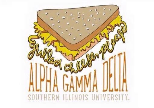 Make sure to come to our 2nd Annual Cheesin' with AGD tomorrow from 5-8pm in the Newman Center!  Because what's better than grilled cheese?😋