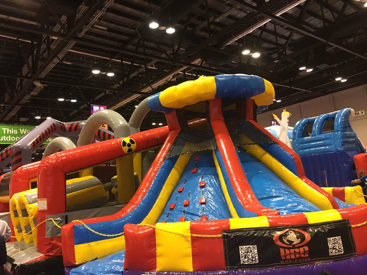 ThemeParkReview's tweet image. Inflatables are always in abundance here at #IAAPA2016. The biggest and newest are on display.