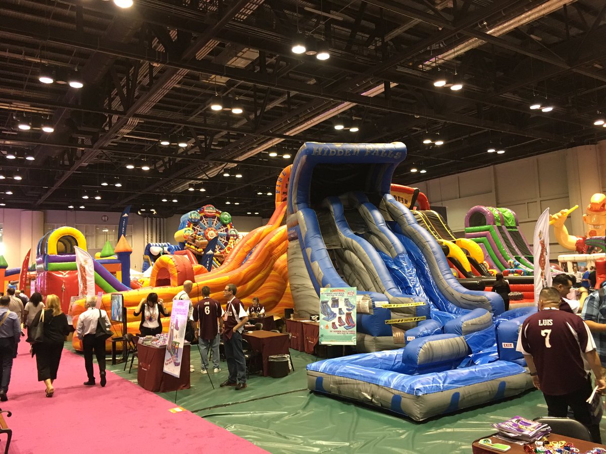 ThemeParkReview's tweet image. Inflatables are always in abundance here at #IAAPA2016. The biggest and newest are on display.