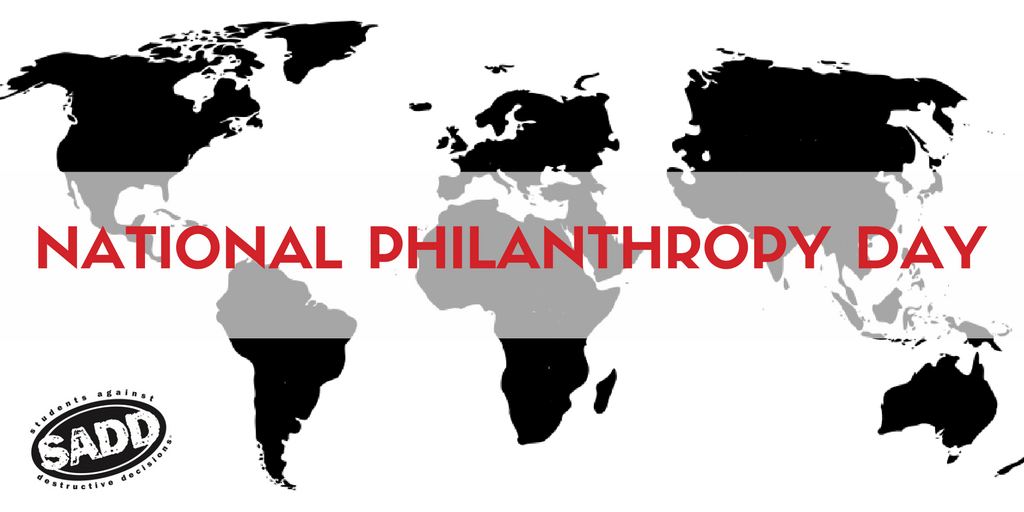 SADDnation's tweet photo. Happy #NationalPhilanthropyDay, #SADDnation! How do you and/or your chapter give back? #PayItForward https://t.co/1IEatgz646