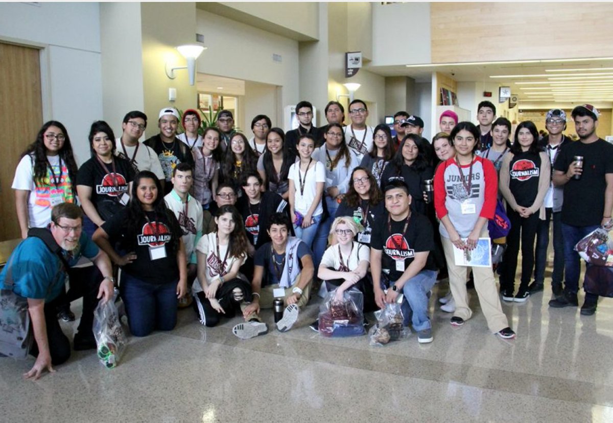 sjmctxst's tweet photo. Check out this great coverage of Vidal M. Trevino HS visiting #TXST for #MCWeek16!
#SJMC
https://t.co/tdpW3SqlE6 https://t.co/P1HkajGKnr