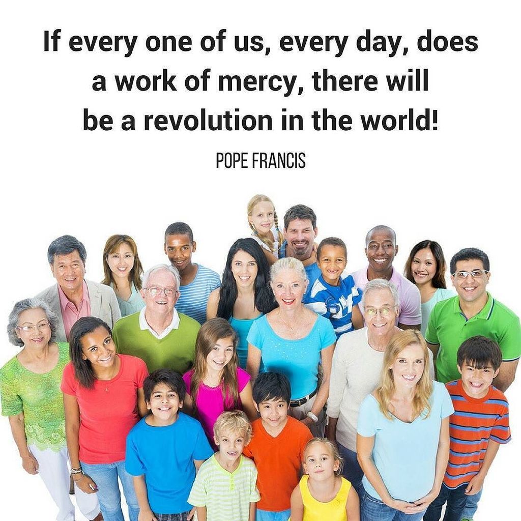 CatholicMom_com's tweet photo. If every one of us, every day, does a work of mercy, there will be a revolution in the world! #PopeFrancis via @stl… https://t.co/nYXP0upJOk
