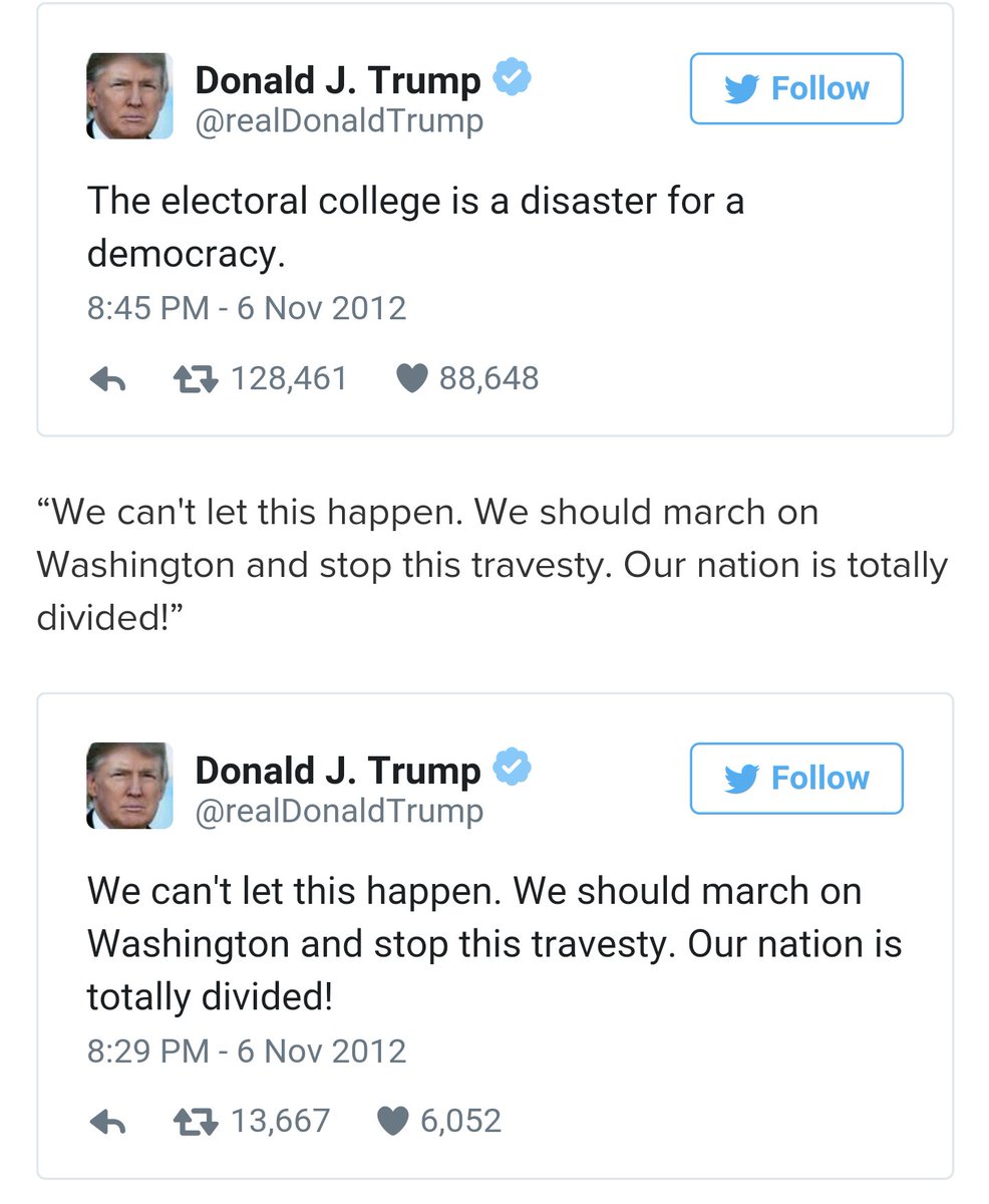 Co Trump pisał o pośrednim systemie wyborczym w USA w 2012 i 2016?