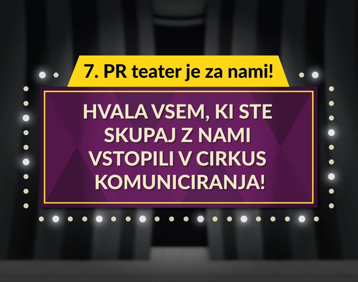 PRteater's tweet photo. Hvala vsem obiskovalcem. Se vidimo prihodnje leto! #PRteater #cirkuskomuniciranja https://t.co/Ql6MuKaVNP