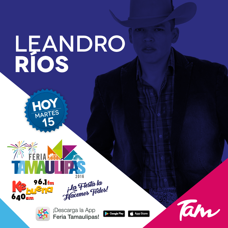 LeandroRiosMx's tweet photo. Hoy nos vemos en la @FeriaTam #Tamaulipas!! #Yayaaaaiiiii #TuSiempreConmigo🐴❤️💍🦄 #PuroRemexMusic https://t.co/ORaceCRPPL