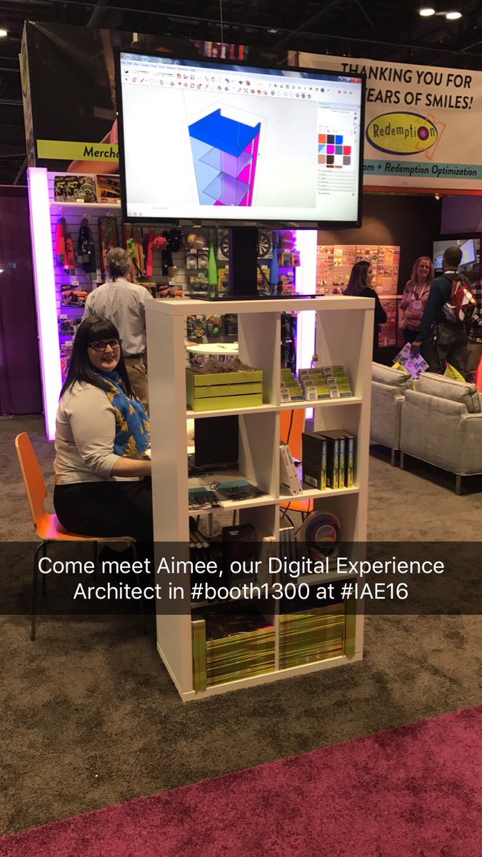 BridgettesTweet's tweet photo. Come meet @OAimazonO , Digital Design Architect. See how she can customize your redemption & game design #IAE16 #booth1300 @RedemptionPlus https://t.co/1u6eSVgDHV